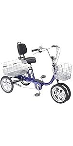 Amazon | パンクしない 四輪自転車 エアロ クークルMII ブルー